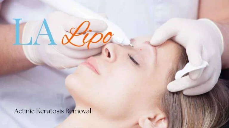 Woman receiving Actinic Keratosis Removal Treatment Suffolk
