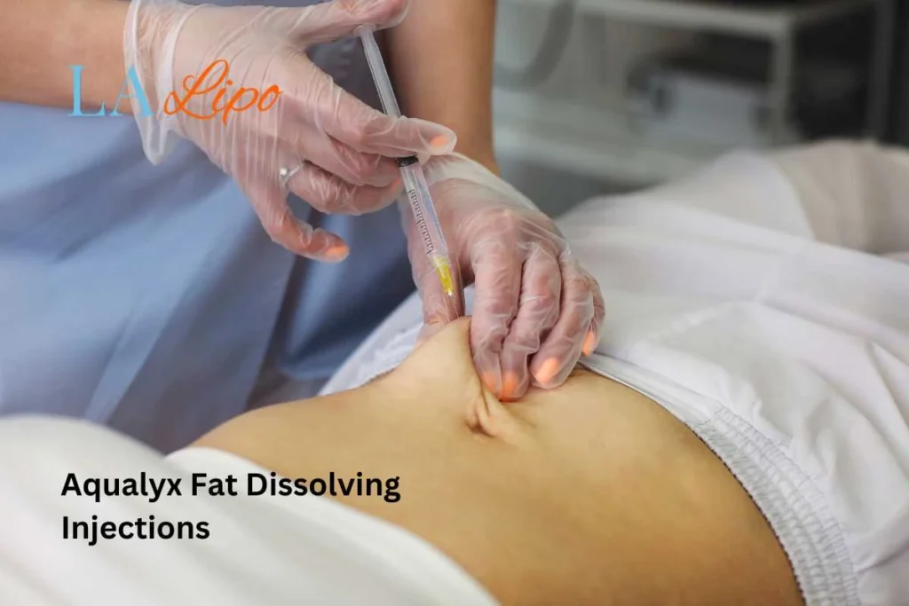 woman having fat dissolving injections Suffolk in the stomach
