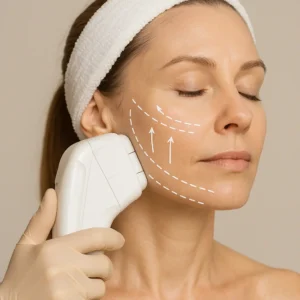 Woman having HI-FU to reduce wrinkles call LA LIPO Suffolk Now!