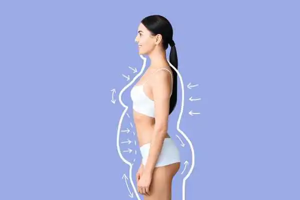 image of woman experiencing fat reduction treatment Suffolk