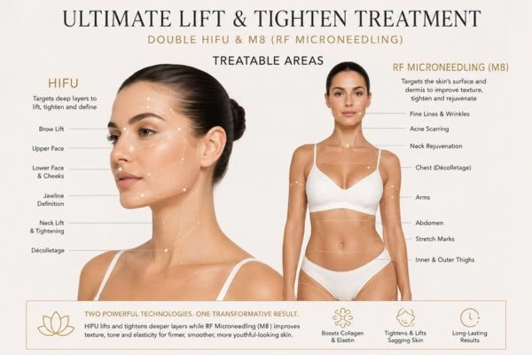 Areas of the body that can be treated - ultimate skin tighten treatment Suffolk