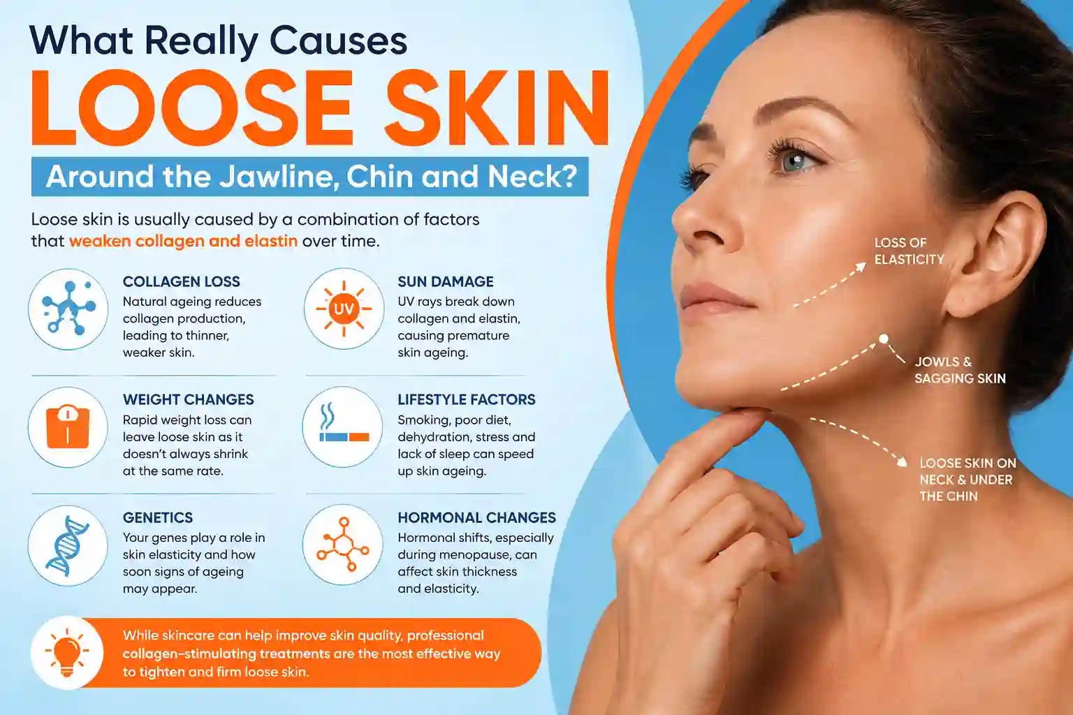 What Really Causes Loose Skin Around the Jawline, Chin and Neck Suffolk?